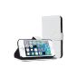Bingsale Cover Leather Case iPhone 5s 5 Case Cover with stand function in BookStyle card slots (Iphone 5S, leather case white)