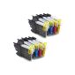 10x (4xShwarz, 2x Cyan, 2x Magenta, 2x Yellow) Printer Replacement for Brother LC1100 comp.  for Brother DCP-145C 165C 185C 195C 197C 365CN 375CW 385C 395CN 585CW 6690CW MFC-250C 290C 295CN 255CW 490CW 790CW 795CW 990CW 297C 5490CN 5890CN 6490CW MFC 6890CDW-J615W (Office supplies & stationery)