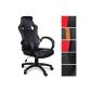 Black sports car bucket office chair fabric upholstered leather imitation