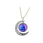 Moonar®2014 New Fashion Mysterious Woman Jewelry Galactic Cabochon Pendant Crescent Moon Long Chain Alloy (Clothing)