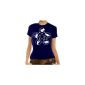 Touchlines Big Bang Theory - Stone Scissors Paper Lizard Spock Girlie T-Shirt Navy L (Sports Apparel)