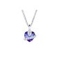 Elli Ladies Necklace with Heart Pendant 925 sterling silver with Swarovski crystals length 45cm 0101610813_45 (jewelry)
