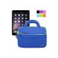 Evecase Cover neoprene case with handle - Blue for Apple iPad Air 2 (iPad 6) / Air iPad (iPad 5), iPad 4, iPad 3, and iPad 2 Tablet PC (Electronics)