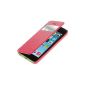 kwmobile® flap protective case Practical and chic for Apple iPhone 5C in Fuchsia (Wireless Phone Accessory)