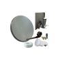 HB-DIGITAL mini satellite system 40cm dish + LNB Opticum 0.1 10m suitable for HDTV 3D 4K UHD (Electronics)