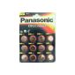 Panasonic CR-2032 lithium coin battery - Twelve Pack (Health and Beauty)