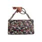 Semoss 3D Bling Rhinestone Flower Bag Bandouliere Shell Case Leather Case Wiko Rainbow Wallet Flip Cover Wallet Handbag Style + Chain / Credit Card Holder, Bunte Flowers Pattern (Electronics)