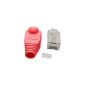 InLine crimp RJ45 shielded - with bend protection and threader - 10er Pack - red, 74510R (Personal Computers)