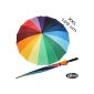 iX-Umbrella Umbrella Rainbow XXL 129 cm - easily big colorful with soft grip
