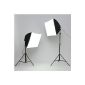 amzdeal® photo studio studio light studio set softbox Studio Lamp Tripod with 8 x 135W lamps (electronic)