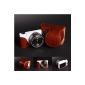 Tanning handmade leather Veritable Complete coverage bag camera case for Sony NEX NEX-3N 3N (Electronics)