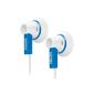 Philips SHE3000BL / 10 In-Ear Headphones White / Blue (Electronics)