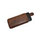 Suncase Original Genuine Leather Case with retreat function with return function for Apple iPhone 5 / 5S antique rust (Accessories)