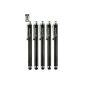 Emartbuy® 5 Pack Black Touchscreen High Quality Rubber Tip Stylus Pens for Nokia Lumia 520 (Electronics)