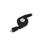 EZOLink Black Retractable Micro HDMI to HDMI Male Cable - 3ft / 1M for Blackberry Playbook Tablet, Acer Iconia A510, ICONIA TAB A100, Asus EEE Pad Transformer TF300, TF201 Transformer Prime, Toshiba Excite AT200 X10, Motorola XOOM 2 DROID Xyboard, Iconia A500 ( electronic devices)