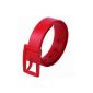 Y-BOA - Silicone Belt - Male / Female Modern- 3.5CM- 115 * Adjustable - Casual - Dress Pants (# 2 Red)