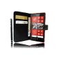 Leather Wallet Case Cover for Nokia Lumia 520 and Lumia 525 and 3 + PEN FILM OFFERED!  (Electronic devices)