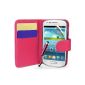 Rosa Supergets Case for Samsung Galaxy S3 Mini I8190 book style flap pocket in leather look with card slot and magnetic closure Case Flip Case, protector, cleaning cloth, mini stylus (electronic)