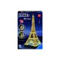 Ravensburger 12579 - Eiffel Tower at Night - 216 parts 3D puzzle building Night Edition (Toy)
