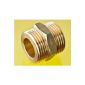 Brass double nipple for stainless steel corrugated tube DN12 - 1/2 