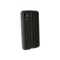 Black iGadgitz Silicone Case Tire Case for LG Google Nexus 5 smartphone + Screen Protector (Wireless Phone Accessory)
