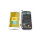 Samsung I9300 Galaxy S3 LCD Touch Screen Display Glass frame white Original New (Electronics)