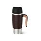 EMSA 514099 Insulated Travel Mug Handle, brown, 0.36 liters (4 hrs. Hot, 8 hrs. Cold, Dishwasher, 360 drinking spout, 100% leak-proof) (household goods)