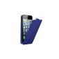 Kenzo KENZOGLOSSYCOXIP5B Flap Leather Case for iPhone 5 Blue (Accessory)