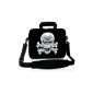 Luxburg® Design Laptop Case Laptop Case Sleeve with shoulder strap and compartment for 15.6 inch, Motif: Skull