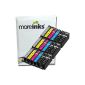 18 Moreinks Compatible Ink Cartridges for Printer Canon Pixma MG6250 - Cyan / Magenta / Yellow / Black / Large Black / Gris- With Chip (Office Supplies)