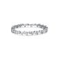 FLORAY Ladies Clear Sparkling zirconium tennis bracelet.  Waves Design.  Free blue jewelry box.  Beautiful gift.  (Jewelry)