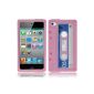 LUPO Retro Cassette Tape Style Silicone Skin Case for iPod Touch 4 4G - PINK (Electronics)