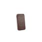 KD Essentials iPhone 4 / 4S Real Leather Case Brown Slimdesign (Electronics)