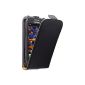 mumbi Premium Leather Flip Samsung Galaxy Ace 2 - Cover Cover Pocket Ace II Clamshell Case Black (Accessory)