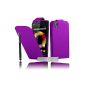 Luxury Case Cover Purple Wiko Goa and 3 + PEN FREE MOVIES !!  (Electronic devices)