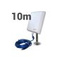 WIFISKY 2000mW 36dBi WIFI OUTDOOR ANTENNA OUTDOOR USB metal support