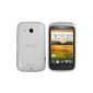 mumbi silicone TPU Case for HTC Desire C - Silicone Case Skin Protector Case Clear White (Accessory)