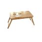Songmics Foldable bed table Bamboo PC Laptop Cooler with drawer and LLD01F