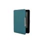 Ultra Thin Leather Case Cover Skin Cover Case Leather Cover With Sleep Mode for eReader eBook KOBO GLO - Color Light Blue (Electronics)