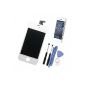 DBPOWER® Touch Screen and LCD Screen Replacement for iPhone 4 Color White 6-piece repair kit (electronics)