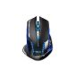 EB-21 High Quality Super Cool Gamer Gaming Mouse Without 2.4Ghz Wireless / AVOGO Sensor / Optical / Blue LED - Special edition for -Souris games Gamer Wireless with instructions in French + Mouse pads gamer Top quality (wireless) ( electronic devices)