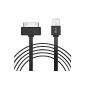 JETECH 2m Certified by Apple Dock Connector USB Cable for Apple iPhone 4 / 4S, iPhone 3G / 3GS, iPad 1/2/3, iPod, 2 meters (Black) (Wireless Phone Accessory)