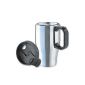 Isosteel VA-9572 Auto-Insulated 0.4 L of double-walled 18/8 stainless steel incl. Plastic screw cap with sealable drinking spout and anti-slip floor (household goods)