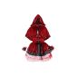 Hee Grand Ladies Girls Christmas sweet red dress Red Riding Hood Costume evening dresses dress + cape + bracelet dance dress (Textiles)