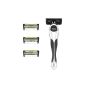 SHAVE-LAB - ZERO LIMITED - Starter Set Shaver with 4 blades (Black Edition with P.6 + 1 - for men) (Health and Beauty)