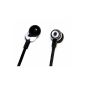 HZZ AUDIO® 5001 Premium In-Ear Headphones - Earphones - aluminum housing and ribbon cable (Black) (Electronics)