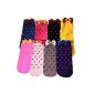 Lot of 8 pairs of sports socks polka dot with a small knot with assorted colors for girls women children Kurtzy TM