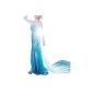 Yigoo Elsa ice queen costume ladies shiny dress Christmas disguise carnival costume party Halloween festival (toy)