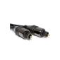 Black TOS link TOSLINK Digital Audio Optical Cable Cord 5 mm 50 cm (Electronics)