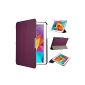 EasyAcc Ultra Slim Samsung Galaxy Tab 10.1 4 Hard Case with PU Leather Cases for Samsung Galaxy Tab 10.1 4 Smart Cover with Auto Sleep Wake up / stand function (purple, artificial leather, ultra-thin) (Personal Computers)